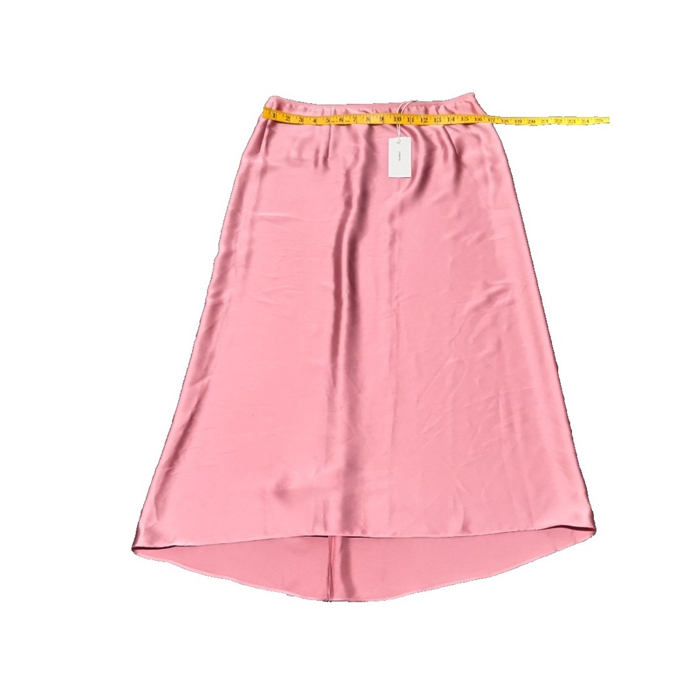 Vince Slip Skirt blush pink 10 Large Rose Midi Mid Rise quiet luxury New - Picture 3 of 10